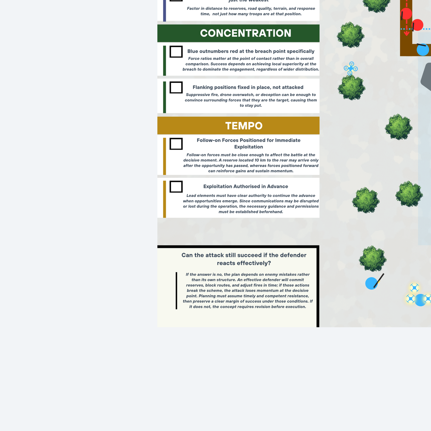 Attacking When Outnumbered Assessment Sheet & Battle Map | Digital Download