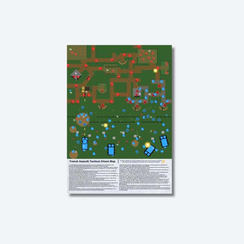 Trench Assault Numbered Guide Map | Digital Download